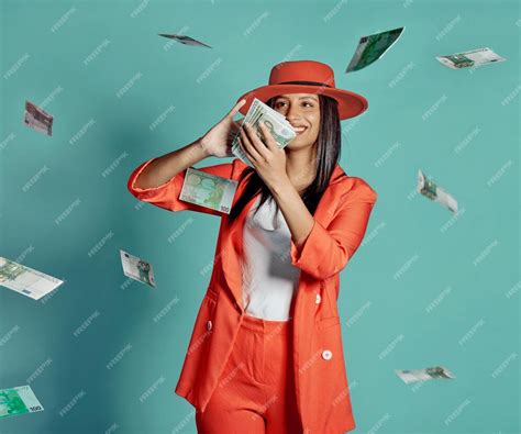 Premium Photo | Cash fashion and rich lady throwing money and spending ...