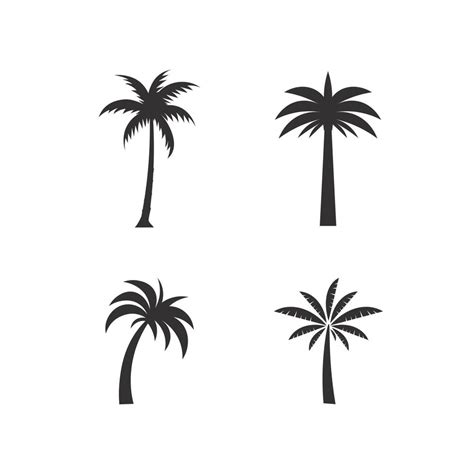 Palm tree summer logo template sunset beach ocean and nature 2878775 ...