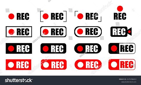 Recording Sign Icon Red Logo Camera Stock Vector (Royalty Free) 2175786413 | Shutterstock