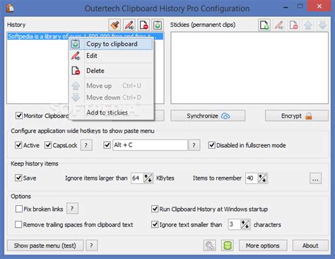 Clipboard History Pro 3.47 Build 0 - Download, Review, Screenshots