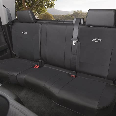 2018 Silverado 1500 Seat Covers | Double/Extended Cab | Rear | Black ...