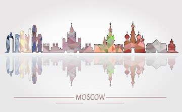 Premium Vector | Moscow skyline detailed silhouette