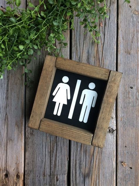 Bathroom Sign Farmhouse Sign/ Wood Signs / Farmhouse Bathroom - Etsy