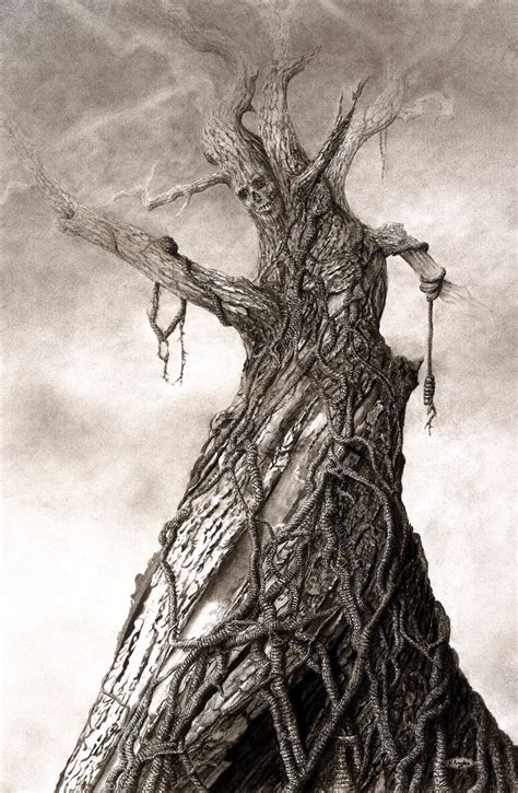 Gothic Tree Drawing