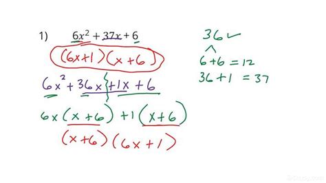 Factoring a Quadratic with Leading Coefficient Greater than 1 Using Trial and Error | Algebra ...