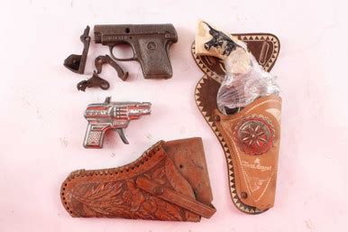 Old Western Toy Cap Gun Holsters & Toy Gun Parts