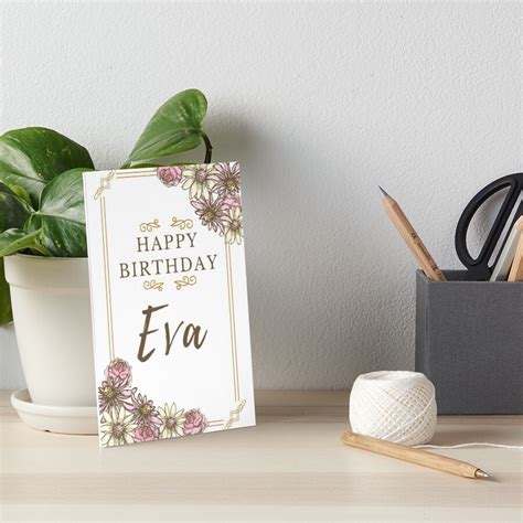 "Happy Birthday Eva | Happy Birthday Card For Eva" Art Board Print by PrettyArtwork | Redbubble