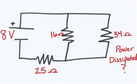 How to find power dissipation in combination circuit?