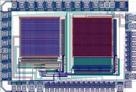 Chip Layout view. Note that two CMOS imagers have been integrated on ...