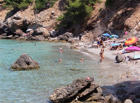 Na Clara, a cove of sand and boulders near the Colonia de Sant Pere