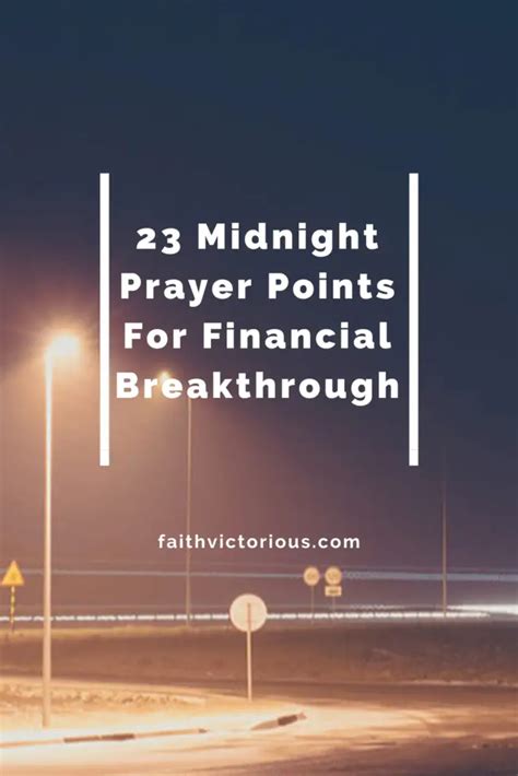 23 Midnight Prayer Points For Financial Breakthrough - Faith Victorious