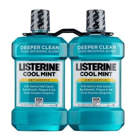 Listerine CoolMint Antiseptic (1.5L, 2 pk.) - Walmart.com | Listerine, Antiseptic mouthwash ...