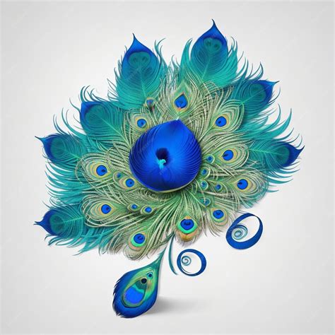 Premium Photo | Vector peacock feather for shree krishna janmashtami