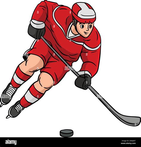 Ice Hockey Cartoon Colored Clipart Illustration Stock Vector Image & Art - Alamy