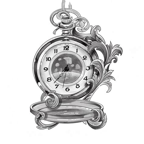 Alice In Wonderland Pocket Watch Tattoo