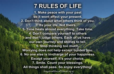 7 Rules Of Life Pictures, Photos, and Images for Facebook, Tumblr, Pinterest, and Twitter