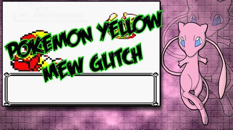 Pokémon Yellow: Mew Glitch Tutorial HD - YouTube