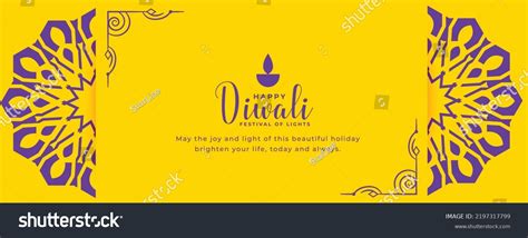 Decorative Happy Diwali Wishes Card Banner Stock Vector (Royalty Free ...