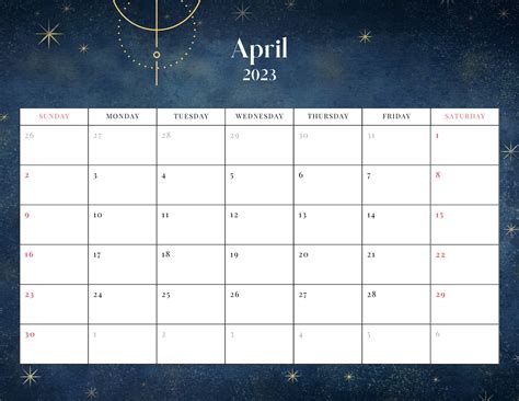 Celestial 2023 Calendar Printable PDF - Etsy