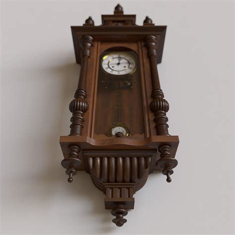 Antique Pendulum Wall Clock 3D Model .max .obj - CGTrader.com