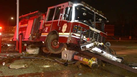 Indianapolis fire truck destroyed in crash; car's driver accused of OWI