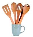 Close-up of various traditional kitchen utensils - Free Stock Image