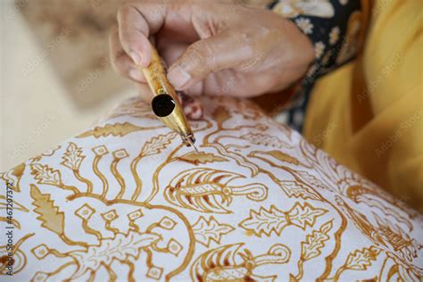 The process of making batik. Batik is a handmade traditional art from Indonesia. Produced by ...