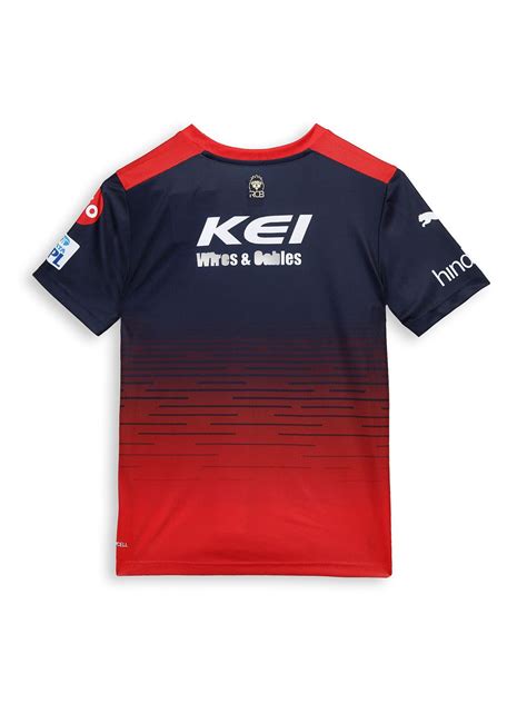 Buy Kids Navy Blue and Red RCB 2023 Replica Jersey From Fancode Shop.