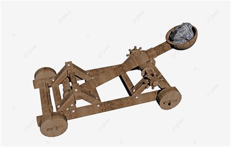 Medieval Siege Weapon Wooden Catapult Roll Cut Out, Slingshot ...