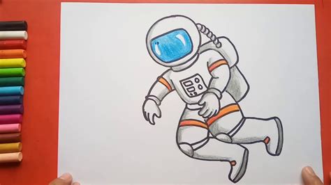 Astronaut In Space Drawing