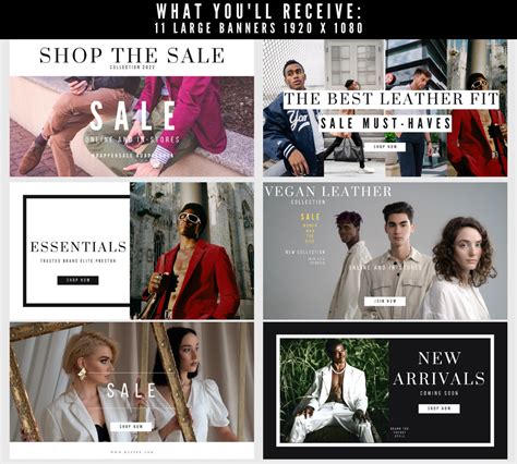 Fashion Web Banner Design Templates. Shopify Clothing Online | Etsy