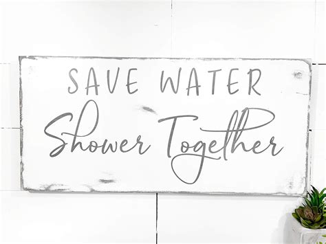 Buy Save Water Shower Together sign | Bathroom wall art | Funny ...