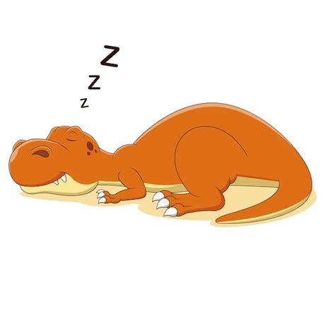 Premium Vector | Cute Tyrannosaurus cartoon sleeping. Vector illustration