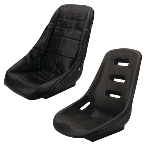 EMPI Poly Low Back Comfort Bucket Seat with Cover, Black