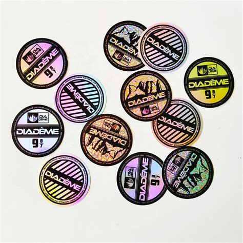 Low MOQ Self Adhesive Shiny Rainbow Holographic Effect Logo Custom Hologram Sticker - China ...