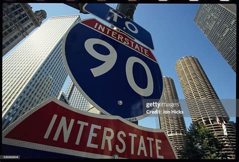 Interstate 90 Sign In City Center High-Res Stock Photo - Getty Images