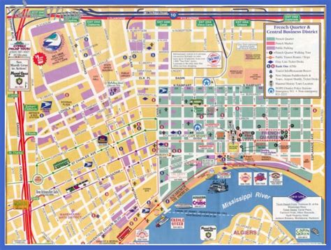 New Orleans Map Tourist Attractions - ToursMaps.com