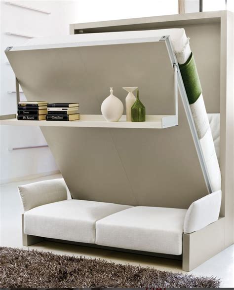 NUOVOLIOLÁ 10 Storage wall with fold-away #bed by CLEI | #design Pierluigi Colombo Space Saving ...