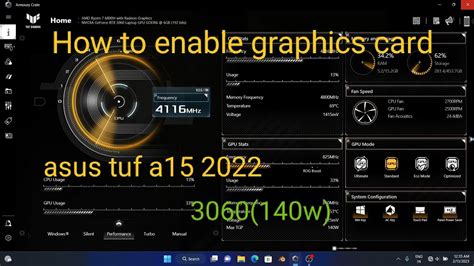 How to use MUX switch in asus armoury crate #asustuf #3060laptop #rog - YouTube