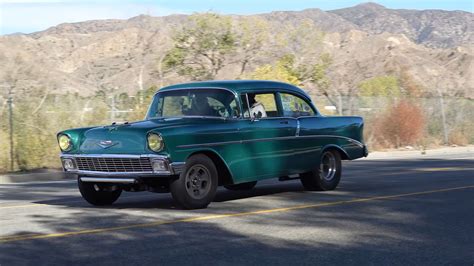 1956 Chevrolet Tri-Five Is a Green, Mean Drag Racing Machine - autoevolution