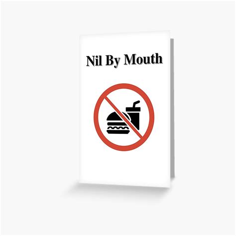 "Nil By Mouth Warning Sign -Quotes, Lines, Typography, illustration, graphic design. Text for T ...