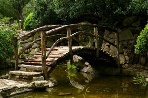 Beautiful bridge ~ made of recycled timber . | Garden bridge, Backyard bridges, Garden bridge design