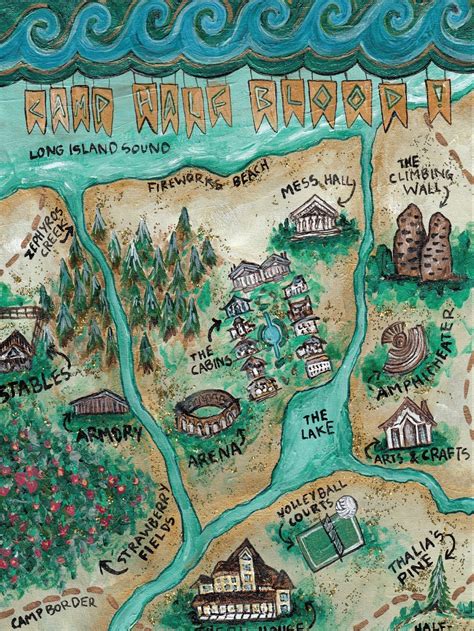 Map of Camp Half-Blood ART PRINT • Sweet Sequels