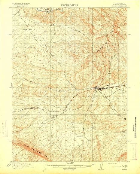 Amazon.com: YellowMaps Hanna WY topo map, 1:62500 Scale, 15 X 15 Minute, Historical, 1914, 19.8 ...