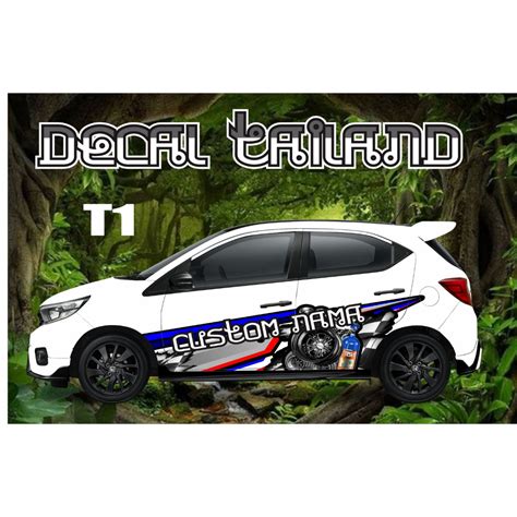 Jual Sticker Mobil Custom Nama Decal Striping Thailand keren dan kece | Shopee Indonesia