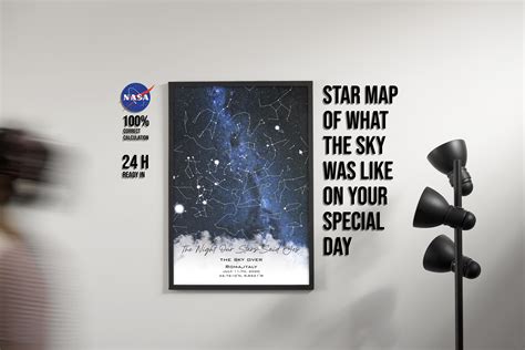 Star Map Print Custom by Date PRINTABLE Star Chart Poster - Etsy in ...