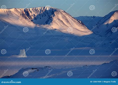 East Greenland Winter Landscape Stock Image - Image of iceberg, polar ...