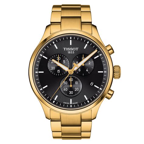 Tissot T116.617.33.051.00 : Chrono XL Classic Yellow Gold / Black / Bracelet » WatchBase