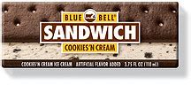 Blue Bell Ice Cream Sandwich Cookies N Cream 3.75 Oz Nutrition ...