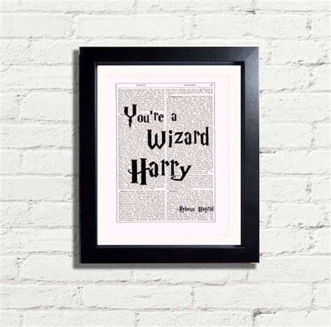 Harry Potter Rebeus Hagrid Quote You're a Wizard Art Print | Etsy